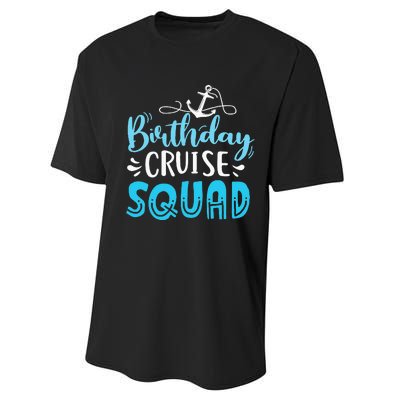 Birthday Cruise Squad Cruising Vacation Performance Sprint T-Shirt