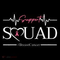 Breast Cancer Squad With Heart And P.Ink Ribbon Gift T-Shirt