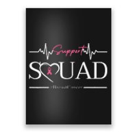 Breast Cancer Squad With Heart And P.Ink Ribbon Gift Poster