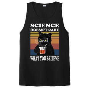 Black Cat Scientist Science DoesnT Care What You Believe PosiCharge Competitor Tank