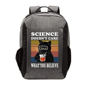 Black Cat Scientist Science DoesnT Care What You Believe Vector Backpack