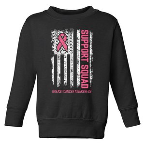 Breast Cancer Support Squad Breast Cancer Toddler Sweatshirt