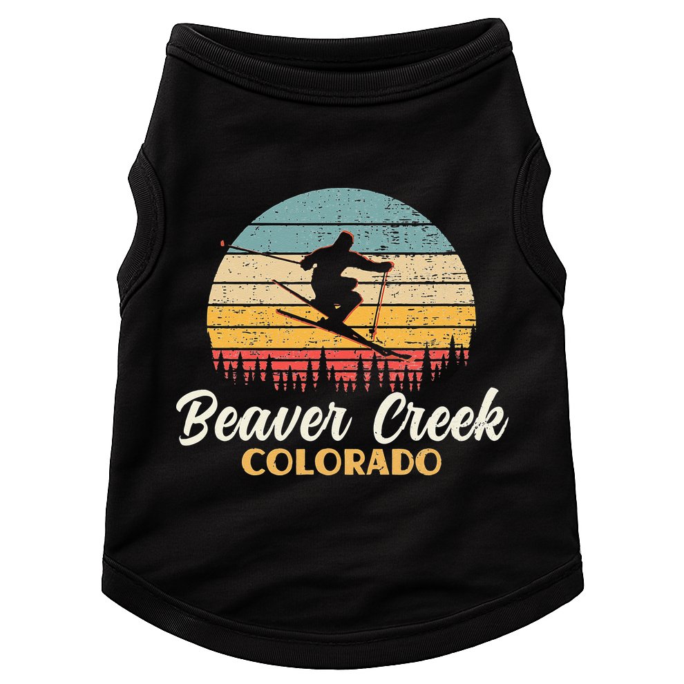 Beaver Creek Skiing Colorado Vintage Mountain Ski Vacation Doggie Tank