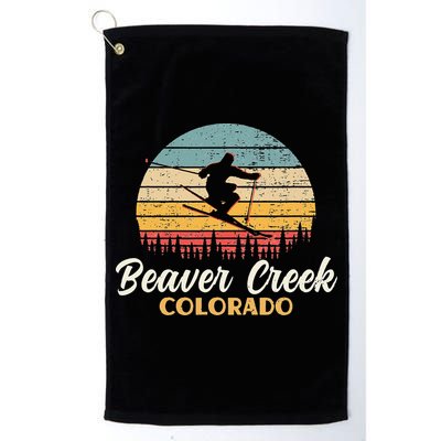 Beaver Creek Skiing Colorado Vintage Mountain Ski Vacation Golf Towel