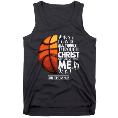 Basketball Christian Saying Motivational Words Inspiration Tank Top