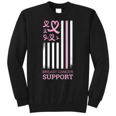 Breast Cancer Support Usa Flag Sweatshirt