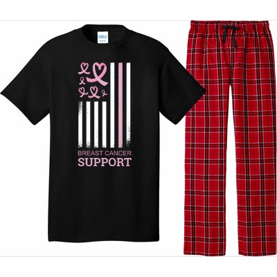 Breast Cancer Support Usa Flag Pajama Set