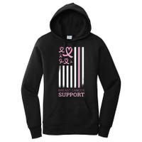 Breast Cancer Support Usa Flag Women's Pullover Hoodie