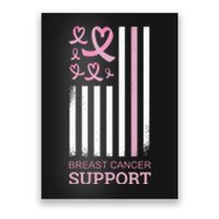 Breast Cancer Support Usa Flag Poster