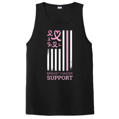 Breast Cancer Support Usa Flag PosiCharge Competitor Tank