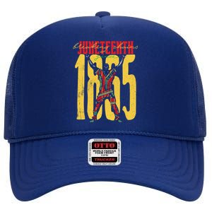 Breaking Chains Since 1865 Junenth Black History Gift High Crown Mesh Back Trucker Hat