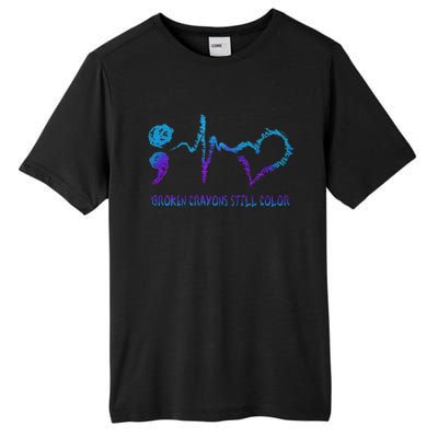 Broken Crayons Still Color Suicide Prevention Awareness Tall Fusion ChromaSoft Performance T-Shirt