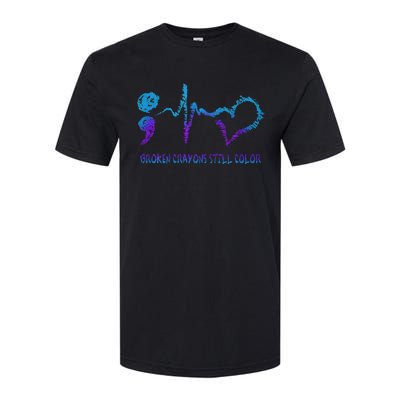 Broken Crayons Still Color Suicide Prevention Awareness Softstyle CVC T-Shirt