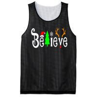 Believe Christmas Santa Claus Red plaid Believe Santa Mesh Reversible Basketball Jersey Tank