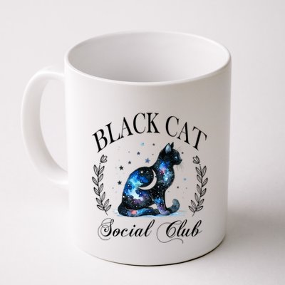 Black Cat Social Club Celestial Cat Halloween Gothic Women Mug
