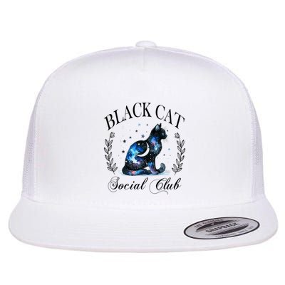Black Cat Social Club Celestial Cat Halloween Gothic Women Flatbill Hat