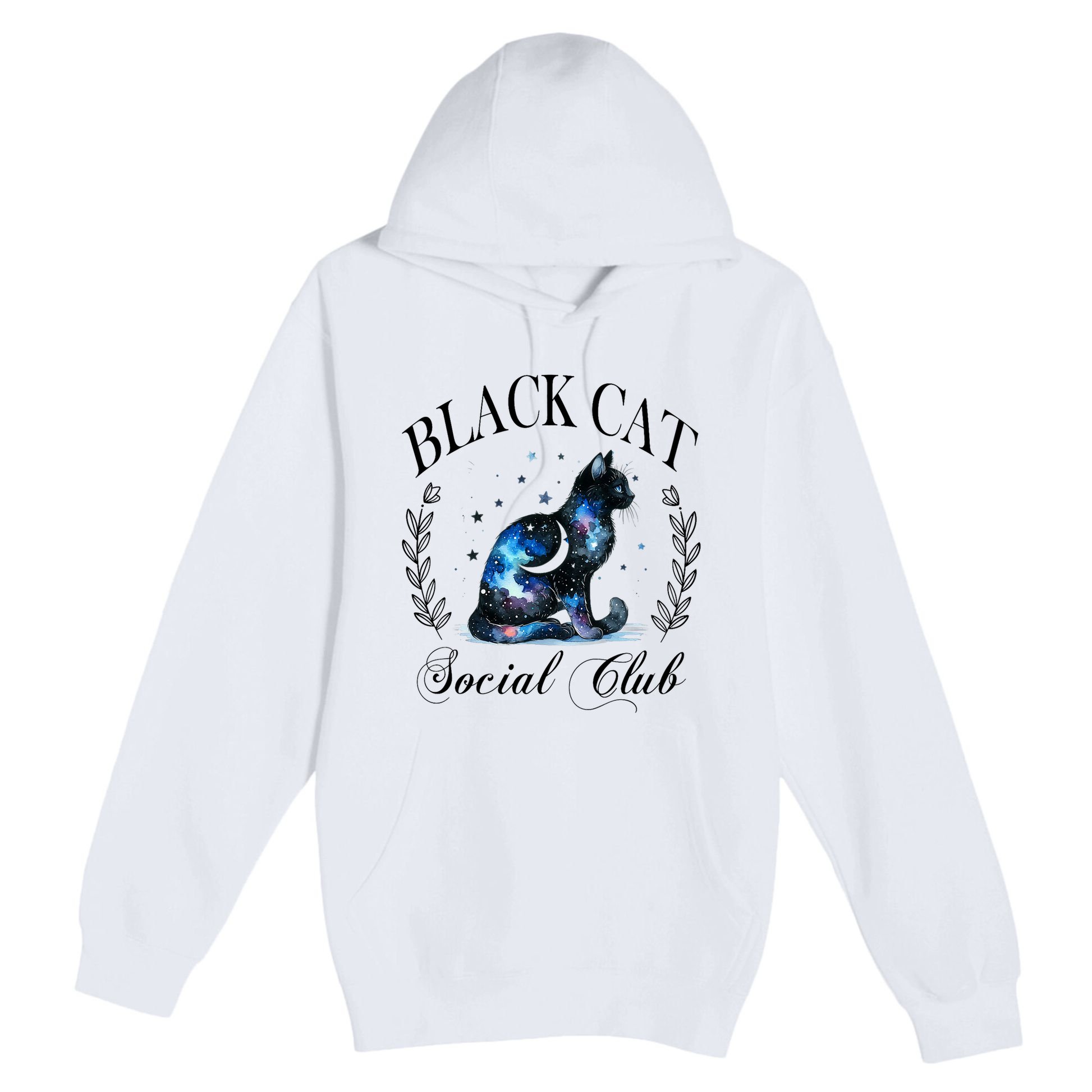 Black Cat Social Club Celestial Cat Halloween Gothic Women Premium Pullover Hoodie