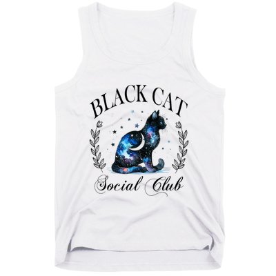 Black Cat Social Club Celestial Cat Halloween Gothic Women Tank Top