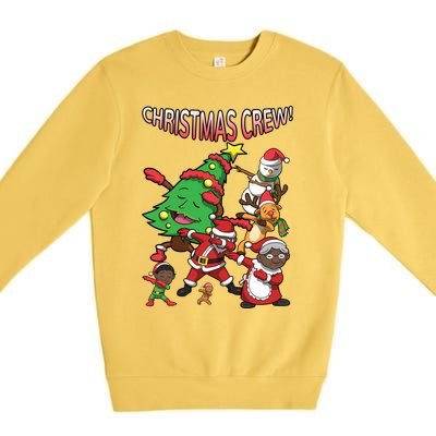 Black Cool Santa Claus African American Christmas Crew Dabs Gift Premium Crewneck Sweatshirt