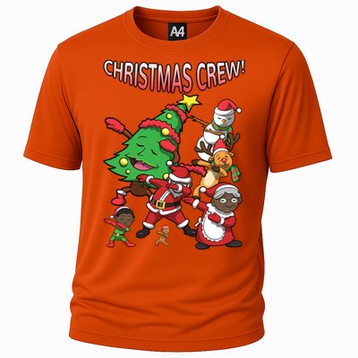 Black Cool Santa Claus African American Christmas Crew Dabs Gift Cooling Performance Crew T-Shirt