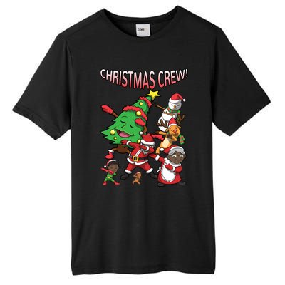 Black Cool Santa Claus African American Christmas Crew Dabs Gift Tall Fusion ChromaSoft Performance T-Shirt