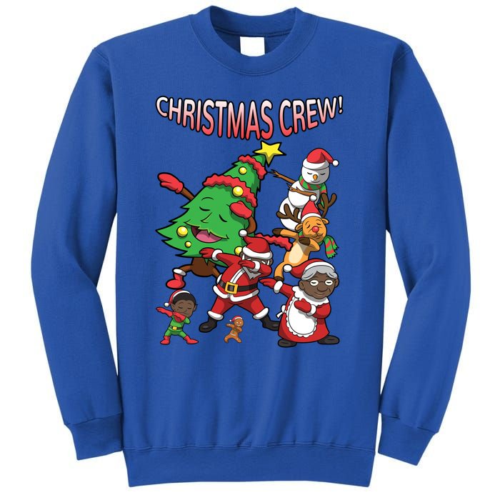 Black Cool Santa Claus African American Christmas Crew Dabs Gift Sweatshirt