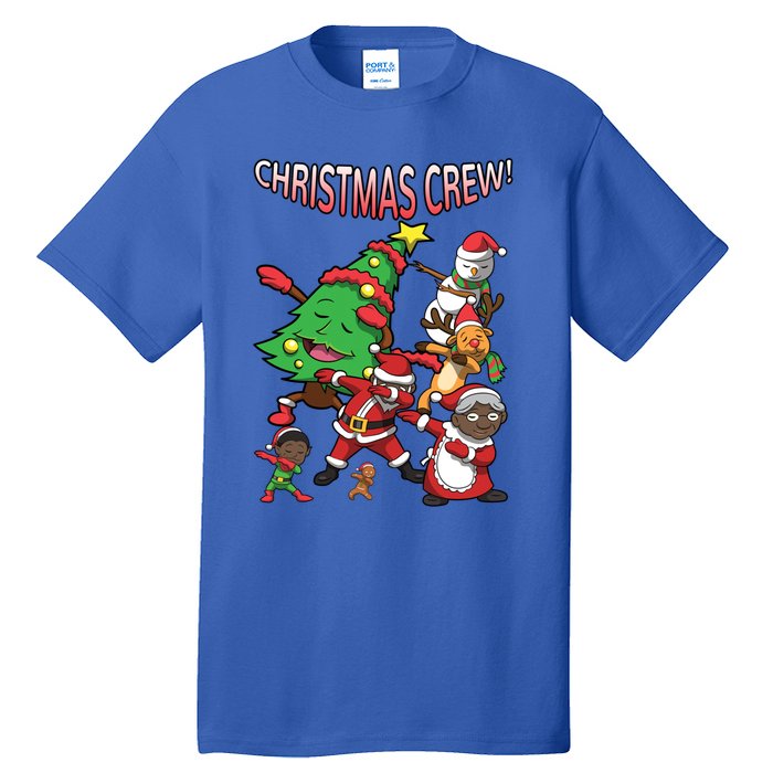 Black Cool Santa Claus African American Christmas Crew Dabs Gift Tall T-Shirt