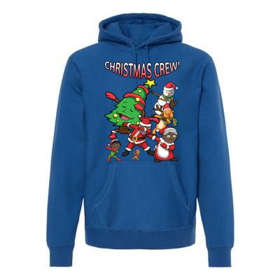 Black Cool Santa Claus African American Christmas Crew Dabs Gift Premium Hoodie