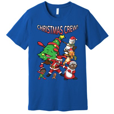 Black Cool Santa Claus African American Christmas Crew Dabs Gift Premium T-Shirt