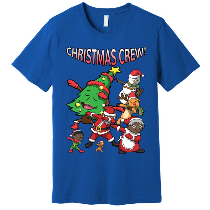 Black Cool Santa Claus African American Christmas Crew Dabs Gift Premium T-Shirt