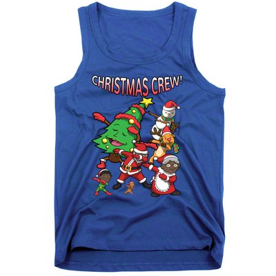 Black Cool Santa Claus African American Christmas Crew Dabs Gift Tank Top