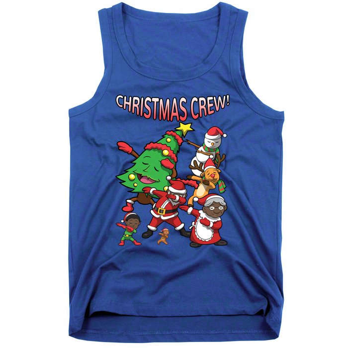 Black Cool Santa Claus African American Christmas Crew Dabs Gift Tank Top