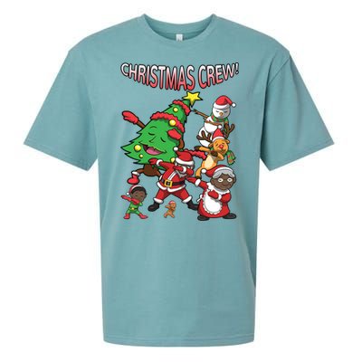 Black Cool Santa Claus African American Christmas Crew Dabs Gift Sueded Cloud Jersey T-Shirt