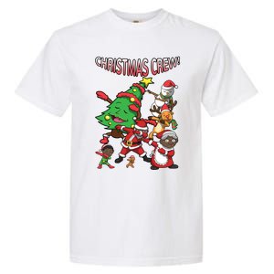 Black Cool Santa Claus African American Christmas Crew Dabs Gift Garment-Dyed Heavyweight T-Shirt