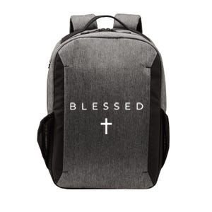 Blessed Cross Subtle Christian Minimalist Religious Faith Vector Backpack