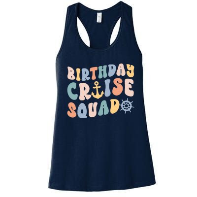 Birthday Cruise Squad Cruising Trip Party Vacation Women's Racerback Tank