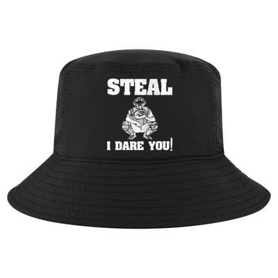 Baseball Catcher Steal I Dare You Cool Comfort Performance Bucket Hat