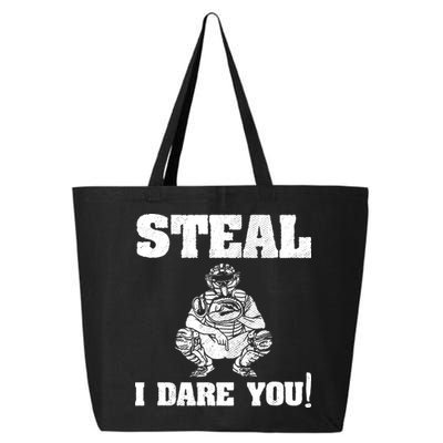 Baseball Catcher Steal I Dare You 25L Jumbo Tote