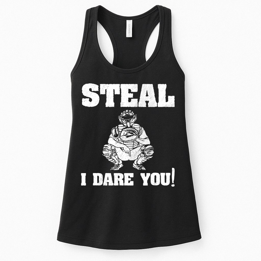 Baseball Catcher Steal I Dare You Womens Tank Top