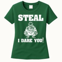 Baseball Catcher Steal I Dare You Womens T-Shirt