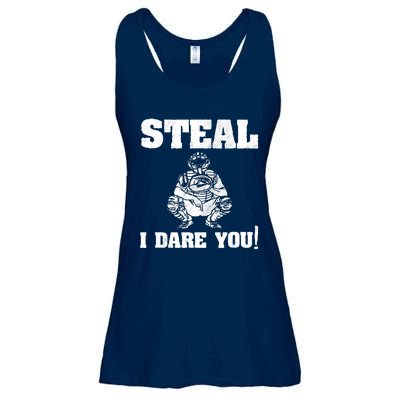 Baseball Catcher Steal I Dare You Ladies Essential Flowy Tank