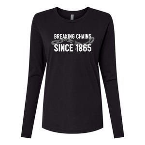 Breaking Chains Since 1865 Gift Juneteenth Gift Womens Cotton Relaxed Long Sleeve T-Shirt