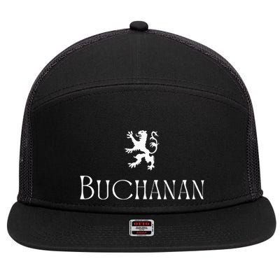 Buchanan Clan Scottish Family Name Scotland Heraldry 7 Panel Mesh Trucker Snapback Hat