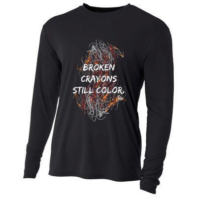 Broken Crayons Still Color Mental Health Awareness Supporter Cooling Performance Long Sleeve Crew