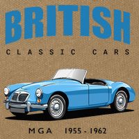 British Classic Sports Cars MG MGA Cotton Canvas Backpack