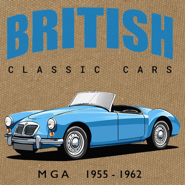 British Classic Sports Cars MG MGA Cotton Canvas Backpack