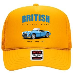 British Classic Sports Cars MG MGA High Crown Mesh Back Trucker Hat