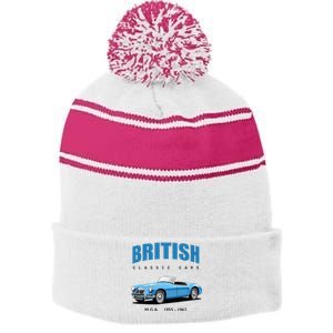 British Classic Sports Cars MG MGA Stripe Pom Pom Beanie