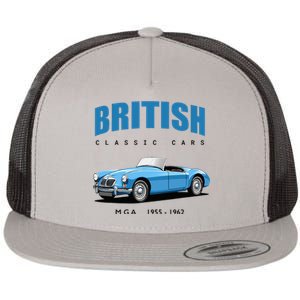 British Classic Sports Cars MG MGA Flat Bill Trucker Hat