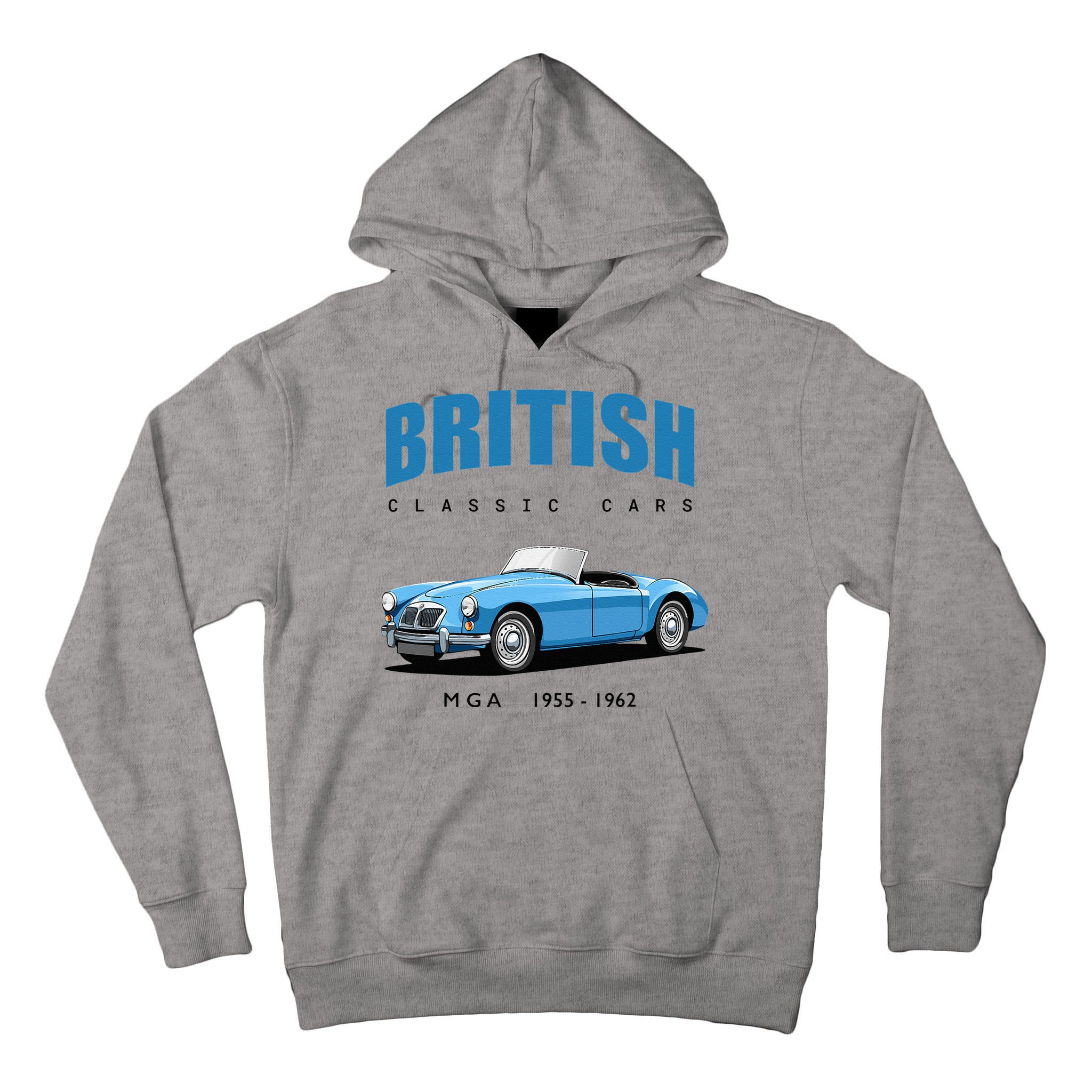 British Classic Sports Cars MG MGA Tall Hoodie